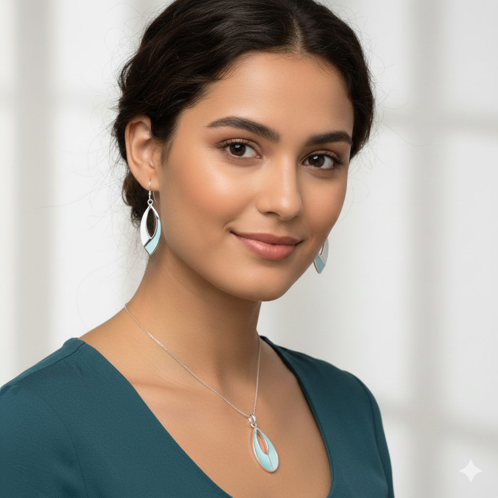 Set Bijuterii Argint 925 "Blue Sky" - Eleganță Eterică [1]