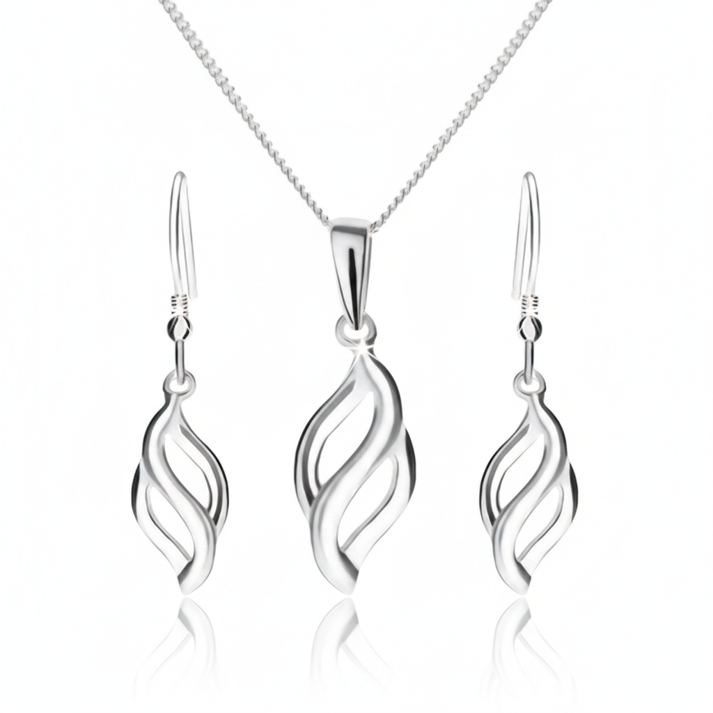 Set de Bijuterii Argint 925 - Colecția „Vârtej de Flamă” [2]