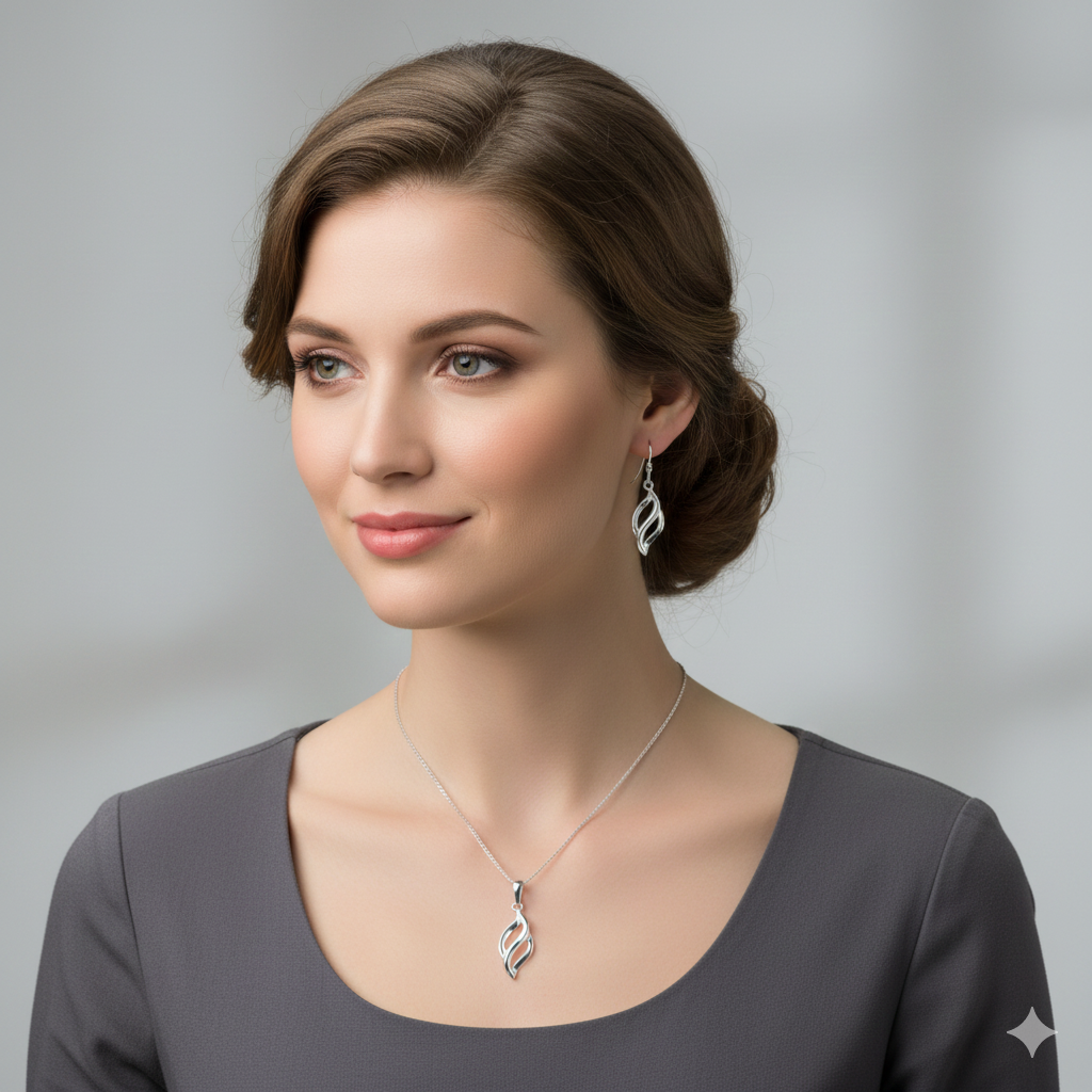 Set de Bijuterii Argint 925 - Colecția „Vârtej de Flamă” [1]