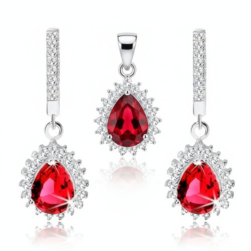 Set Elegant de Bijuterii "Lacrima de Rubin" [1]