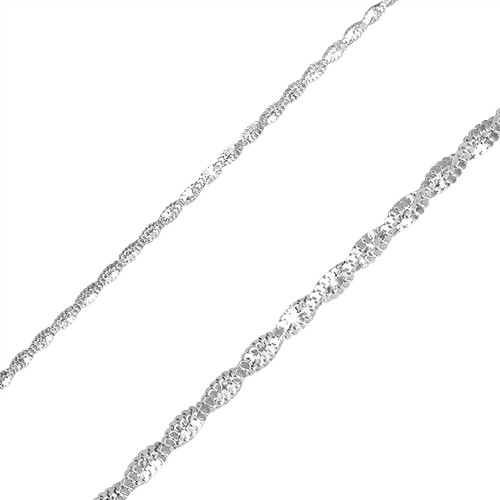 Brațară din argint 925 - două lanțuri împletite între ele, suprafață strălucitoare [2]