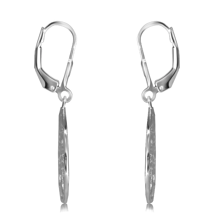 Cercei din argint 925 – cerc subțire, arborele vieții [2]