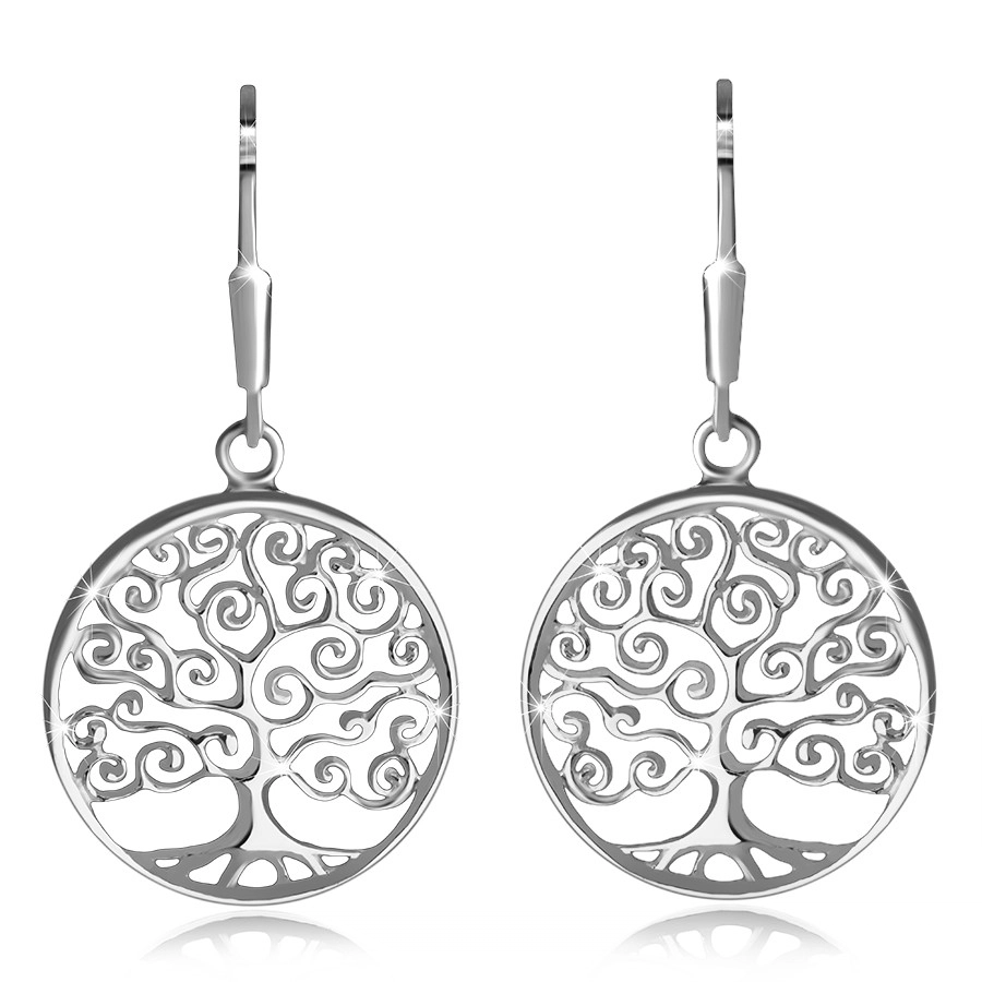 Be ready, Be Cool, Be Back to School - Cercei din argint 925 – cerc subțire, arborele vieții