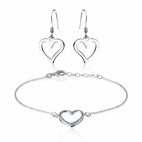 Set Bijuterii Argint 925 "Hearts" - O Declarație de Iubire Subtilă [1]