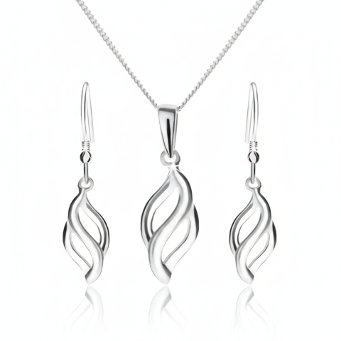 Set de Bijuterii Argint 925 - Colecția „Vârtej de Flamă” [1]