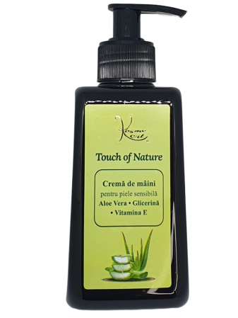 CREME DE FATA SI MAINI - Touch of Nature - Crema de maini pentru piele sensibila cu Aloe Vera, Glicerina si vitamina E 300 ml