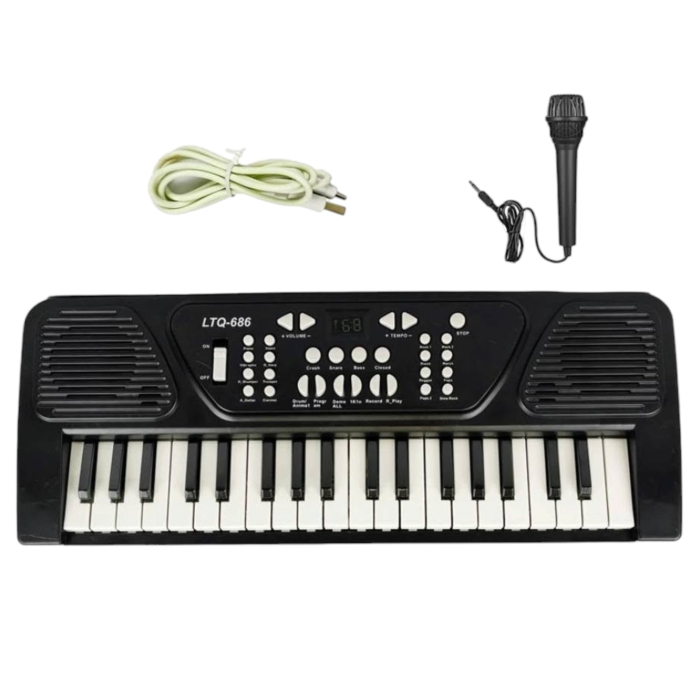 Orga Electronica Cu Microfon 37 Clape Music Cablu USB Negru 3 Ani [3]