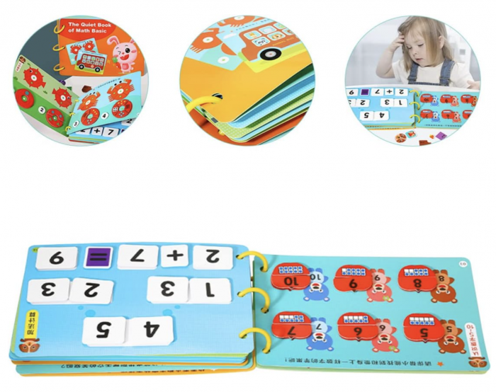 Carte educativa multifunctionala Quiet Book Matematica de baza, 2-6 ani [10]