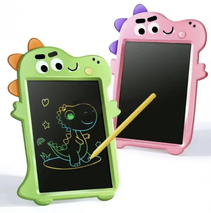 Tableta LCD pentru desen si scris ,   model Crocodil, verde