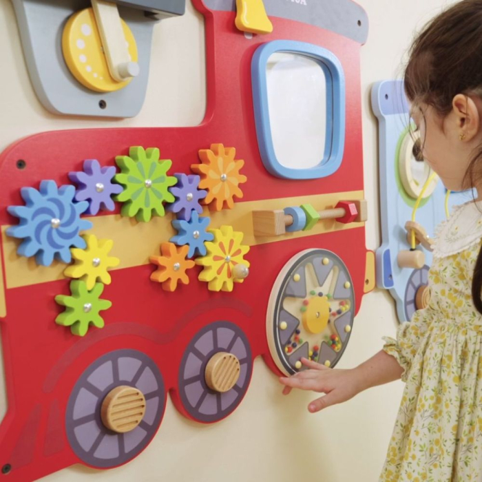 Placa Activitati din Lemn Viga Toys - Tren pentru Perete [6]