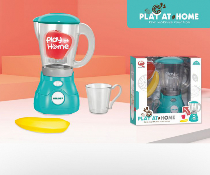 Jucarie interactiva Blender pentru sucuri Play at Home, vernil cu alb [3]