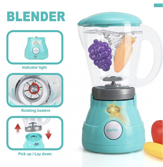 Jucarie interactiva Blender pentru sucuri Play at Home, vernil cu alb [2]