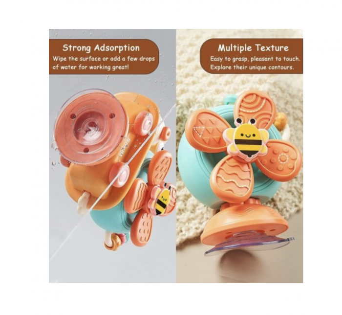 Jucarie interactiva bebelusi Melc cu sunete, butoane si dentitie [6]