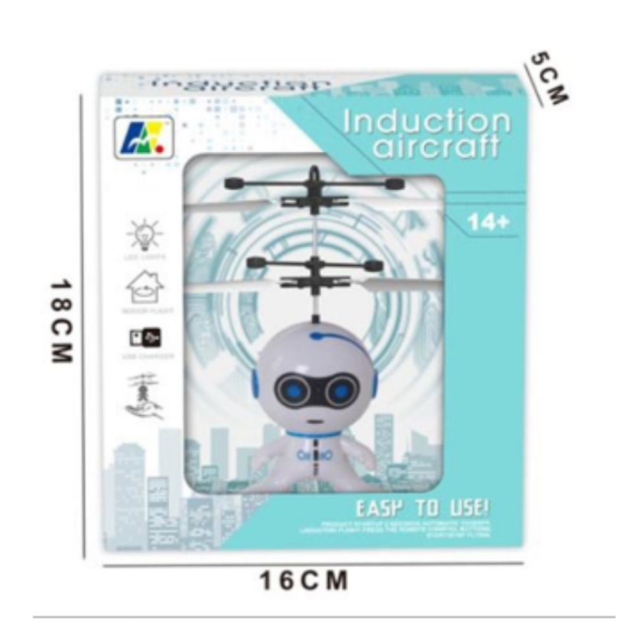 Robot Zburator Interactiv Cu Senzor De Inductie, tip elicopter, Incarcare USB [6]