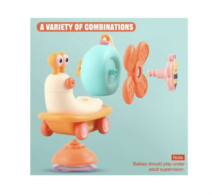 Jucarie interactiva bebelusi Melc cu sunete, butoane si dentitie [3]