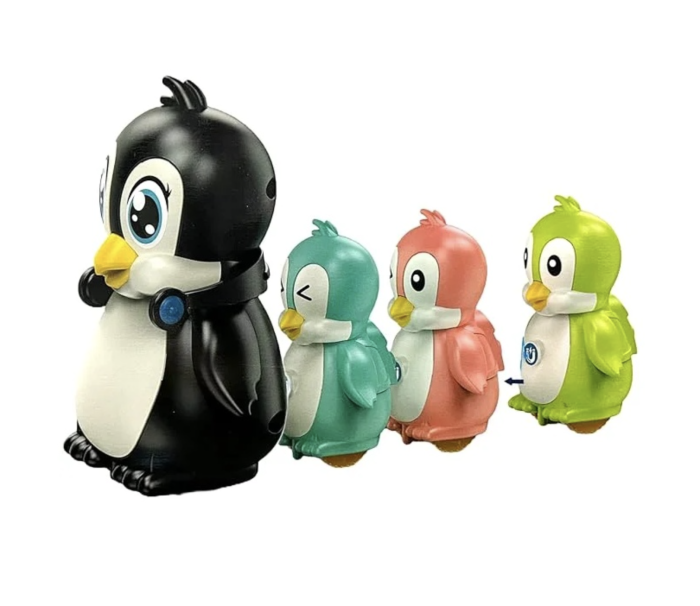 Jucarie interactiva magnetica Trenuletul familiei de 4 pinguini [5]
