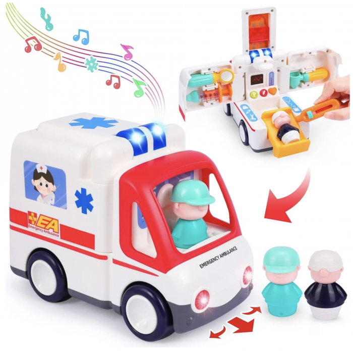 Jucarie Ambulanta Interactiva cu LuminI, Sunete si Accesorii