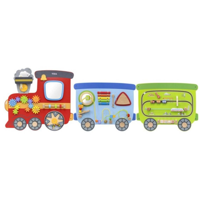 Placa Activitati din Lemn Viga Toys - Tren pentru Perete [4]
