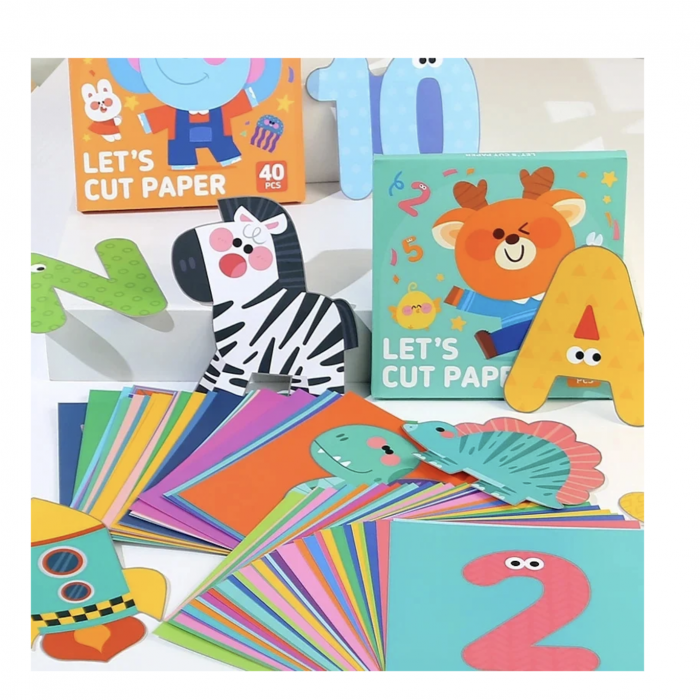 Set 40 carduri pentru decupaj si activitati creative – Alfabet si Cifre [3]