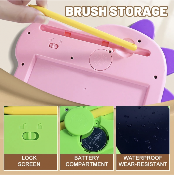 Tableta LCD pentru desen si scris – model Crocodil, verde [3]