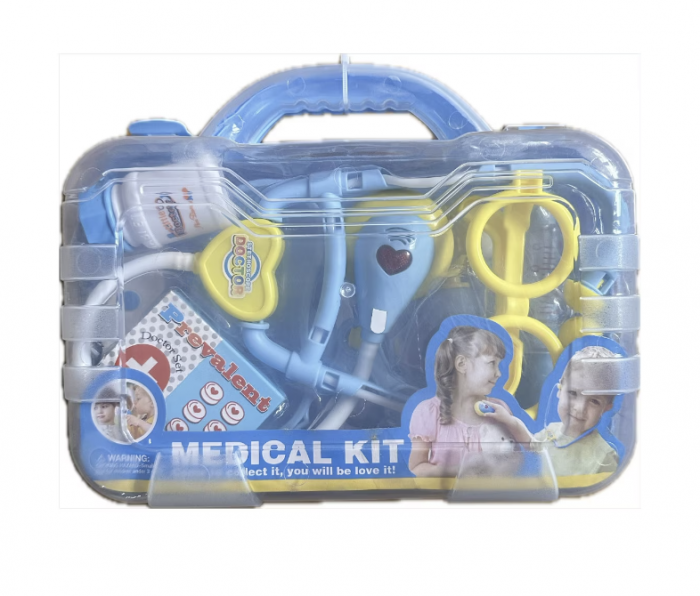 Trusa Micutului Medic, cu accesorii complete, bleu [3]