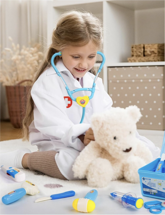 Trusa Micutului Medic, cu accesorii complete, bleu [2]