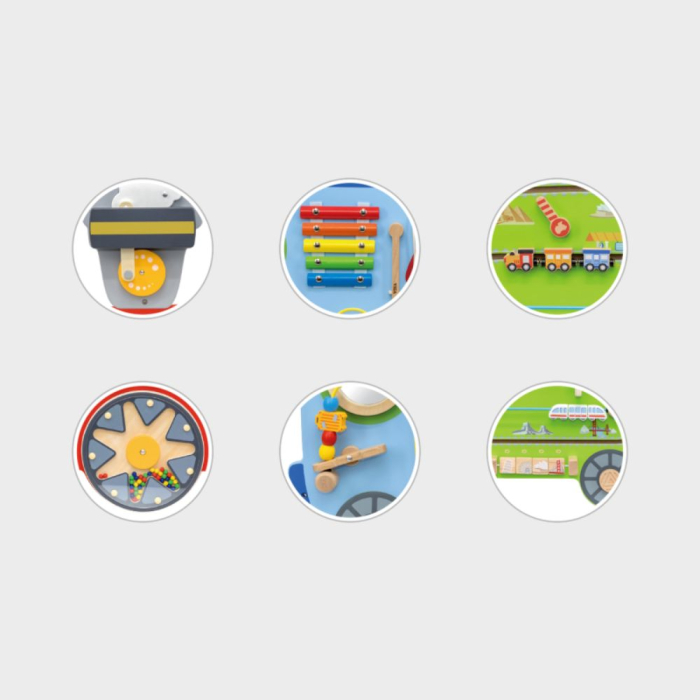 Placa Activitati din Lemn Viga Toys - Tren pentru Perete [3]