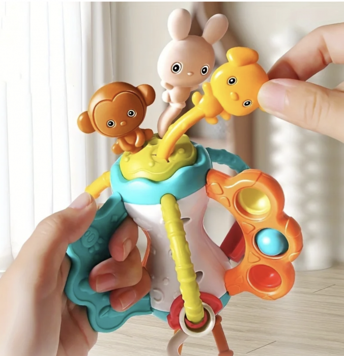 Jucarie Motricitate si Dezvoltare Senzoriala - Animalute Vesele Iepuras [2]