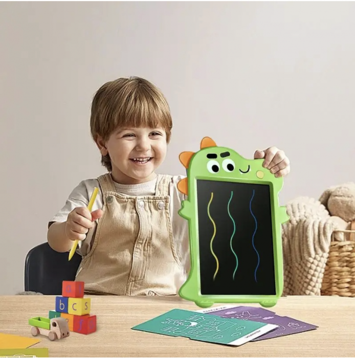Tableta LCD pentru desen si scris – model Crocodil, verde [2]