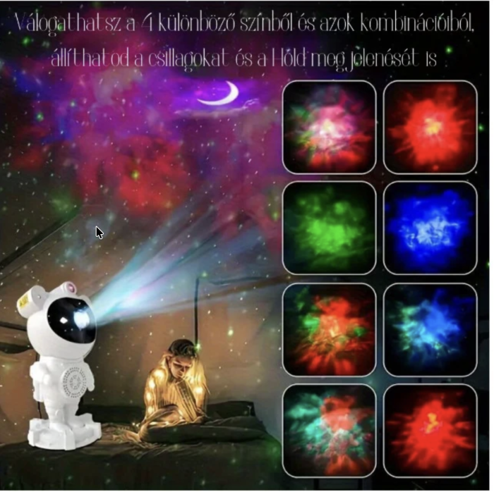 Proiector stele astronaut cu boxa Bluetooth, telecomanda, rotatie 360° [5]