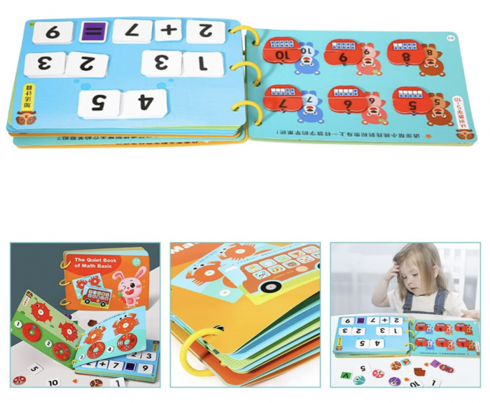 Carte educativa multifunctionala Quiet Book Matematica de baza, 2-6 ani [8]