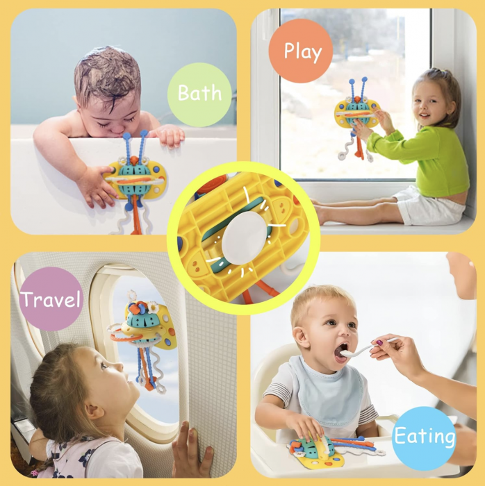 Jucarie Motrica cu Sfori din Silicon si Ventuza – OZN Interactiv [3]