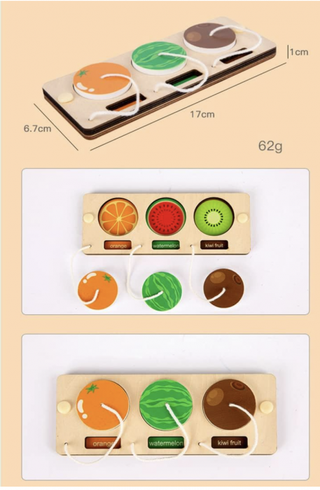 Accesoriu pentru Busy Board Fructele, din lemn [6]