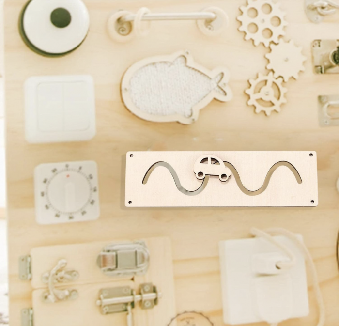 Accesoriu pentru Busy Board Labirint cu masinuta, din lemn [4]