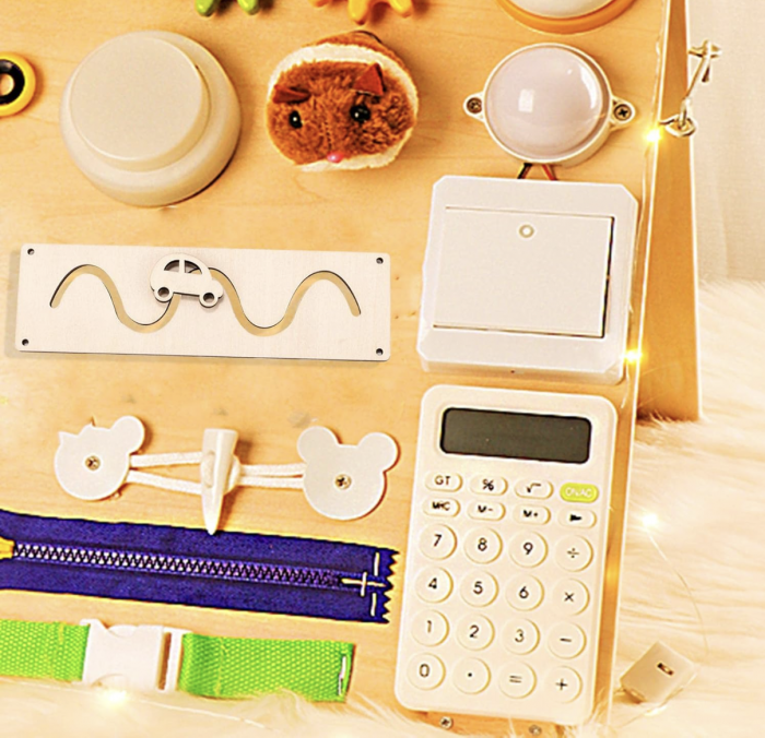 Accesoriu pentru Busy Board Labirint cu masinuta, din lemn [2]