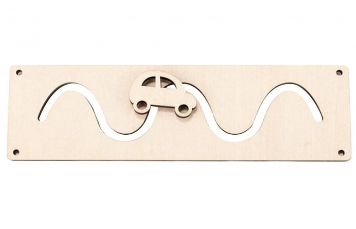 Accesoriu pentru Busy Board Labirint cu masinuta, din lemn [3]