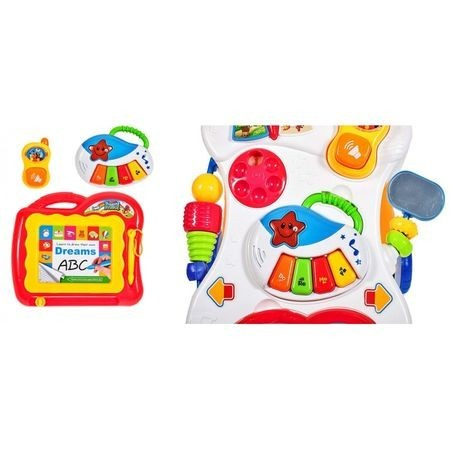 Antemergator 2 in 1 cu activitati, pian si tablita de scris [4]