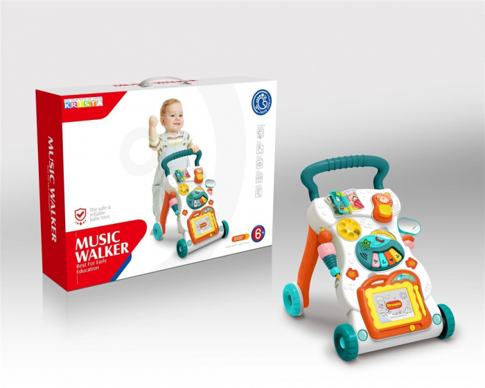 Antemergator interactiv cu activitati, pian si tablita de scris [3]