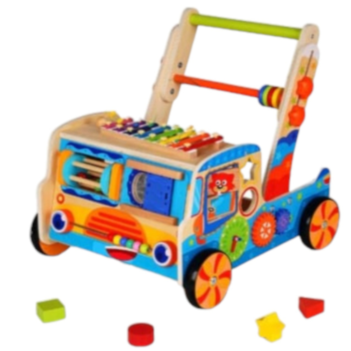 Antemergator Multifunctional cu 10 Activitati Interactive, din lemn [7]