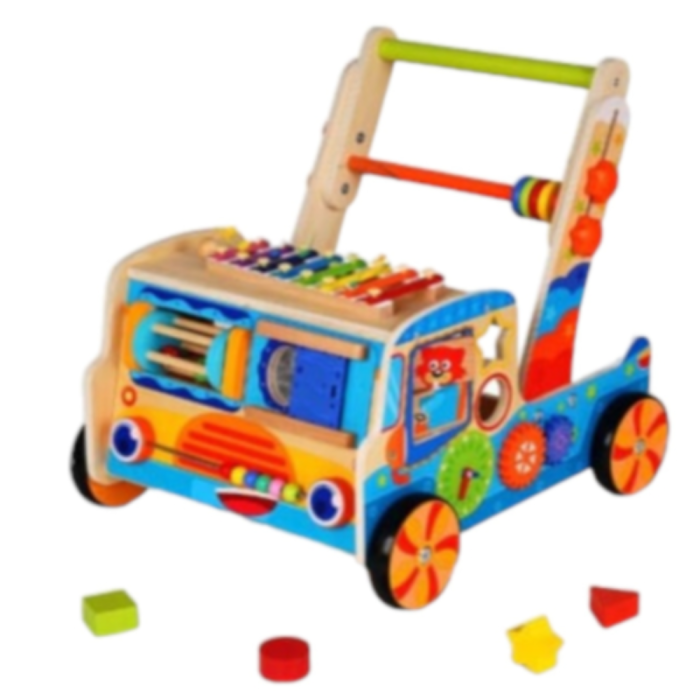 Antemergator Multifunctional cu 10 Activitati Interactive, din lemn
