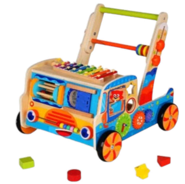 Antemergator Multifunctional cu 10 Activitati Interactive, din lemn [6]