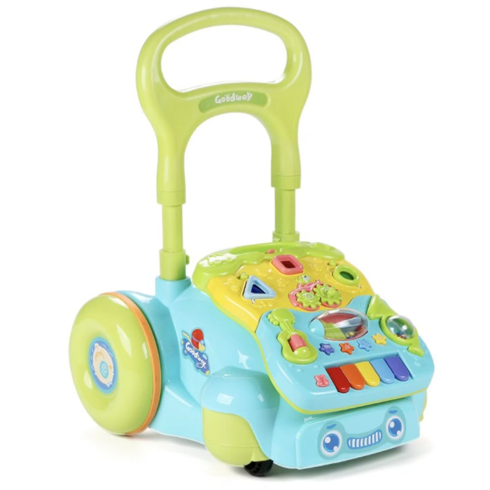 Antepremergator educational 2in1 Baby Walker Bleu, cu panou detasabil si lumini [4]
