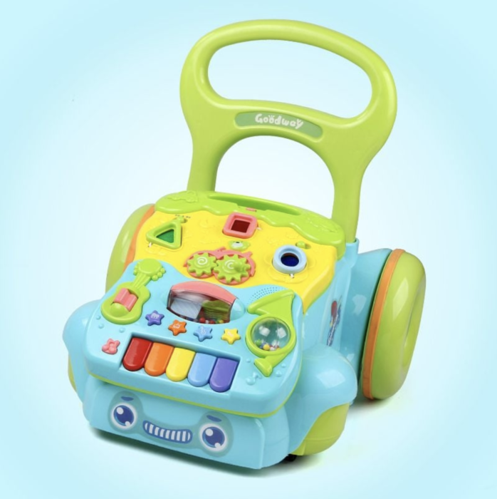 Antepremergator educational 2in1 Baby Walker Bleu, cu panou detasabil si lumini [10]