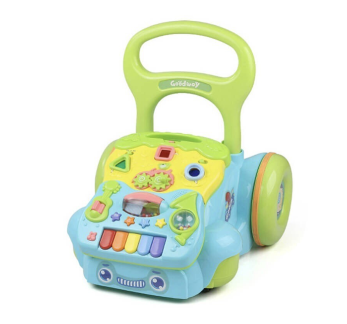Antepremergator educational 2in1 Baby Walker Bleu, cu panou detasabil si lumini [5]