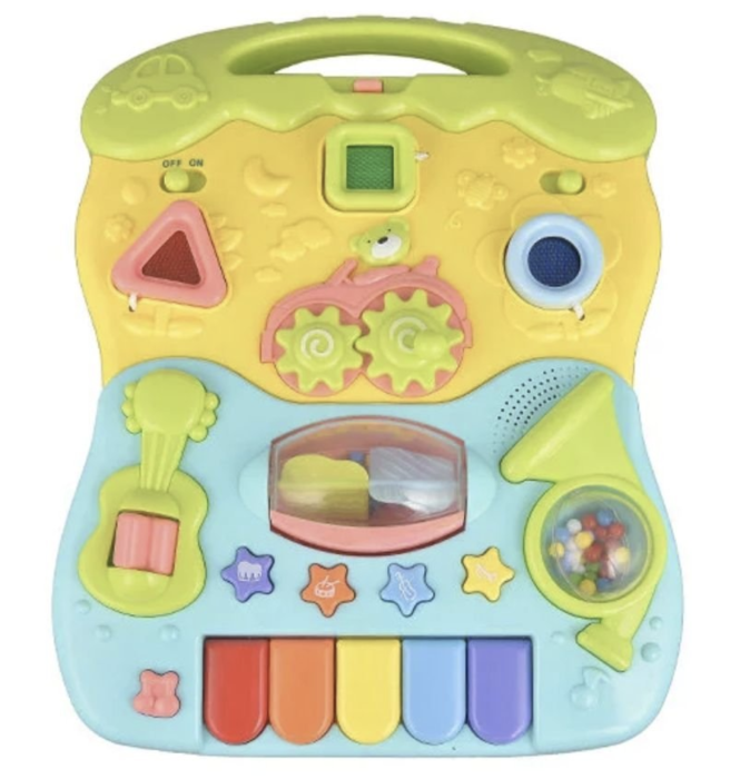 Antepremergator educational 2in1 Baby Walker Bleu, cu panou detasabil si lumini [11]