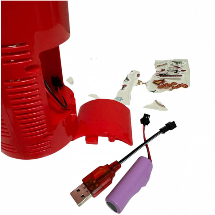 Aparat de baloane automat cu 13 orificii si lumini LED, cu efect de artificii, rosu [5]