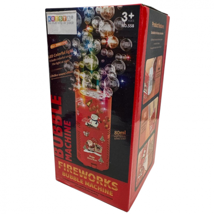 Aparat de baloane automat cu 13 orificii si lumini LED, cu efect de artificii, rosu [7]