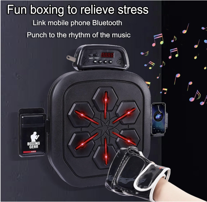 Music Boxing Machine cu Manusa, Aparat Box Inteligent cu Muzica, Montare pe Perete [4]