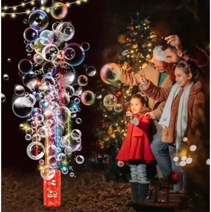 Aparat Mare de baloane automat cu 40 orificii si lumini LED, cu efect de artificii, rosu [4]