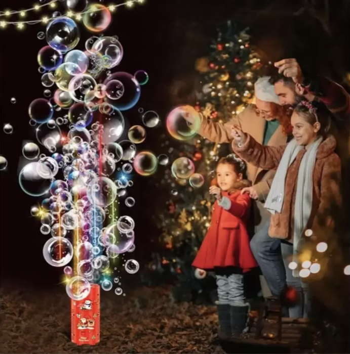 Aparat Mare de baloane automat cu 40 orificii si lumini LED, cu efect de artificii, rosu [8]